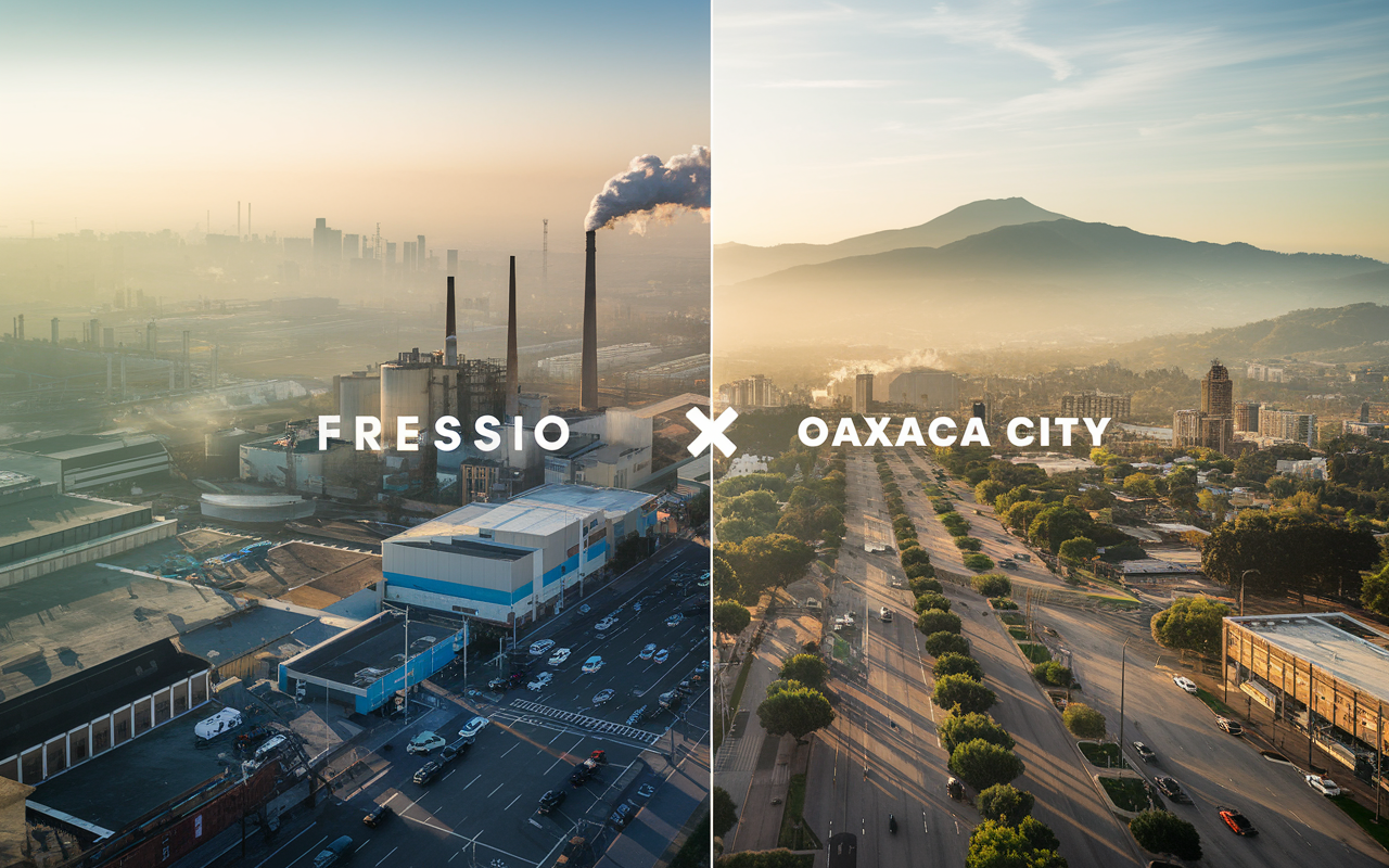 Fresno VS Oaxaca City Comparison Pollution