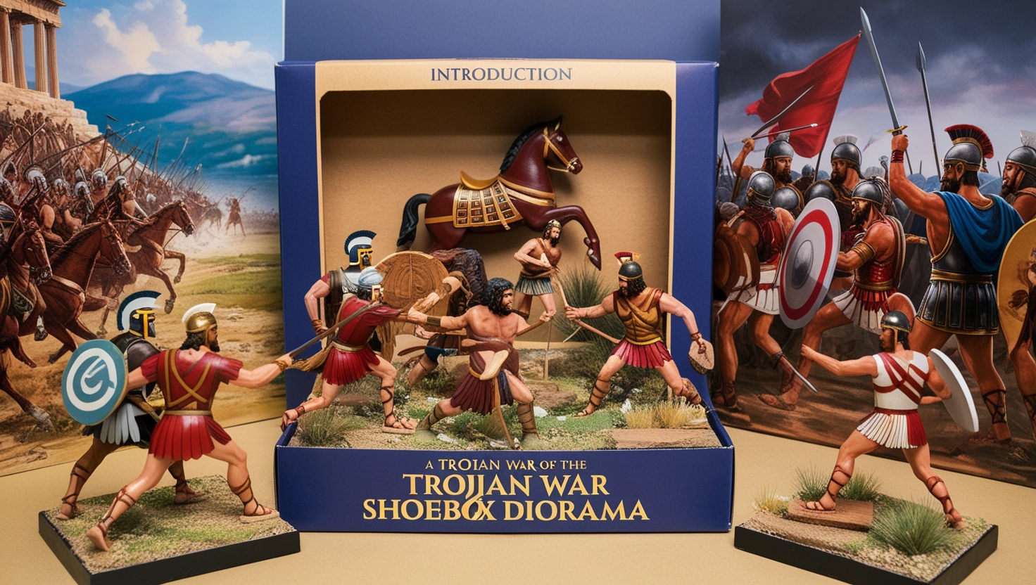 Trojan War Shoebox Diorama