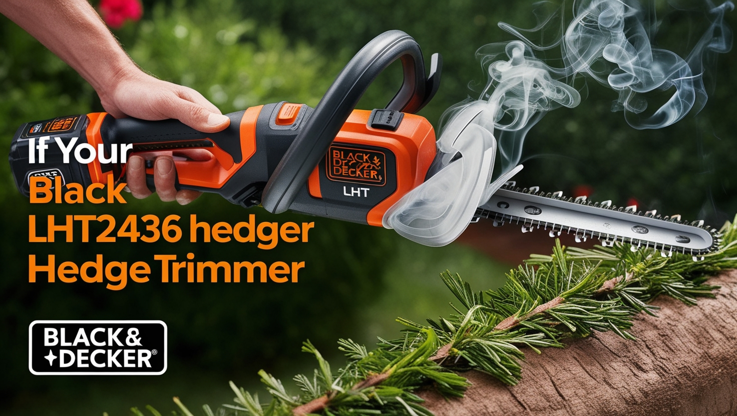 Black Decker LHT 2436 Hedge Trimmer Smokes