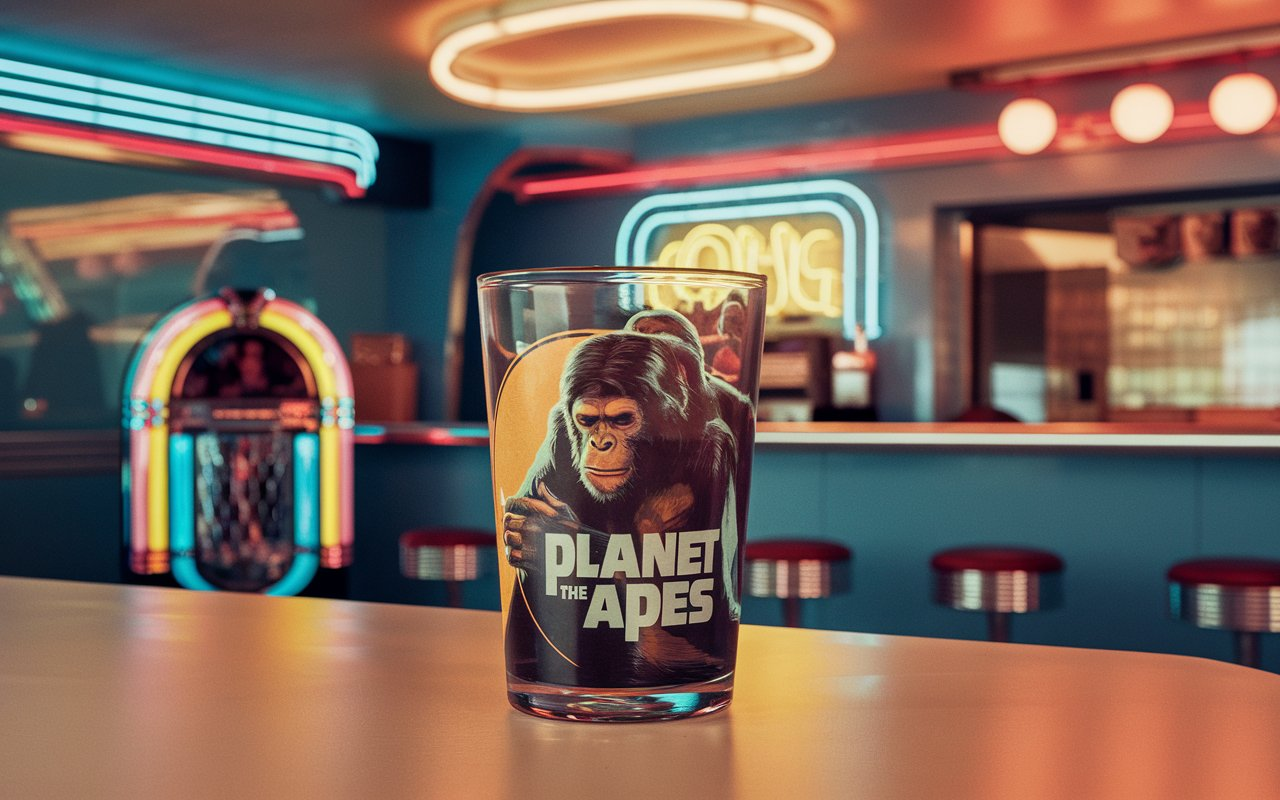 Planet of the Apes Drinking Glasses 1970s