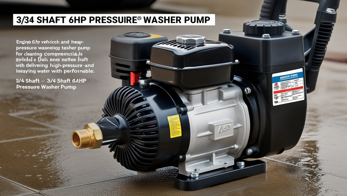 3/4 Shaft 6HP Pressure Washer Pump