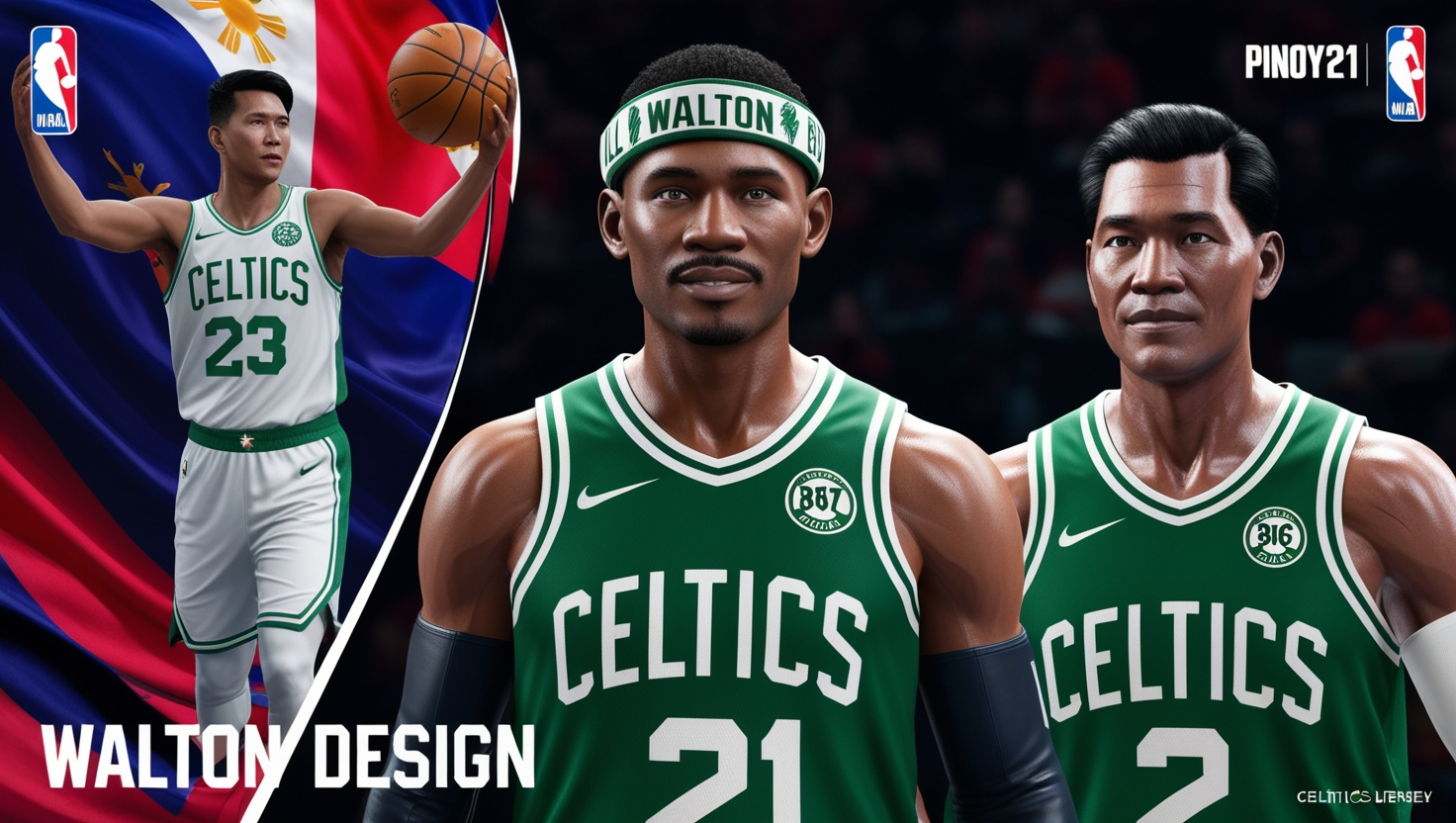 Pinoy21 Celtics Jersey NBA 2K24 Walton