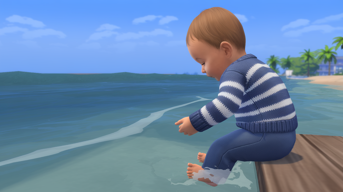 Dip Baby Toes Ocean Sims 4